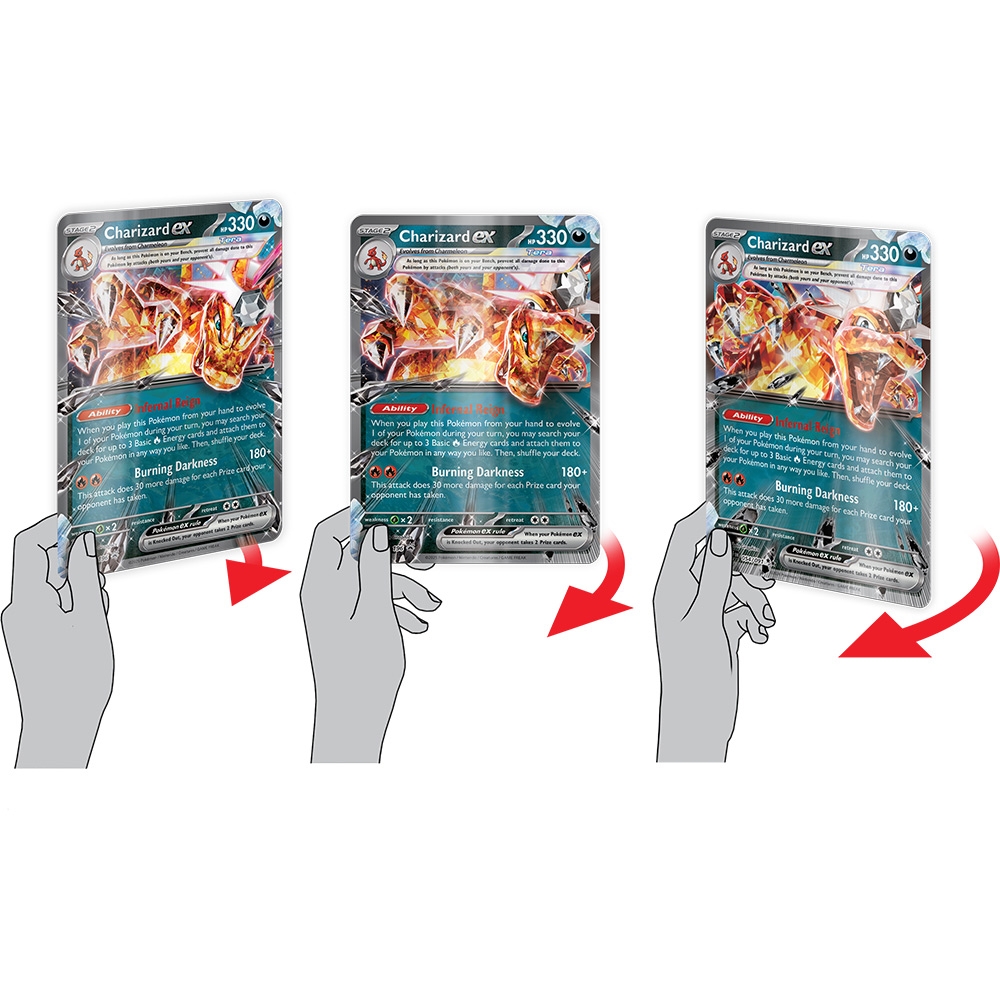 Lenticular card som endrer bilde når du beveger på det